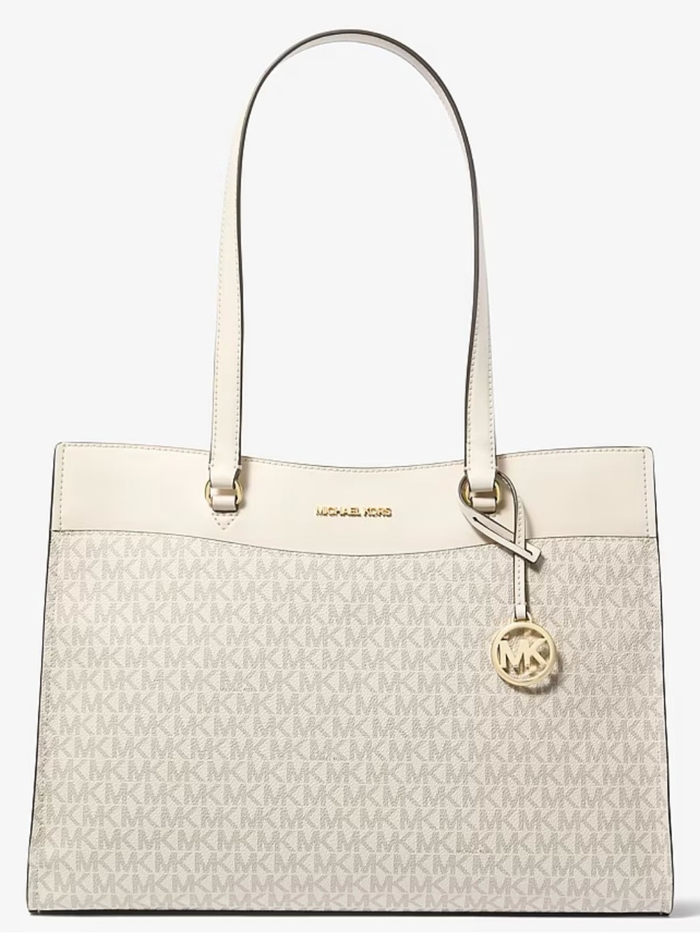 Michael Kors Cream and Ivory Logo Tote